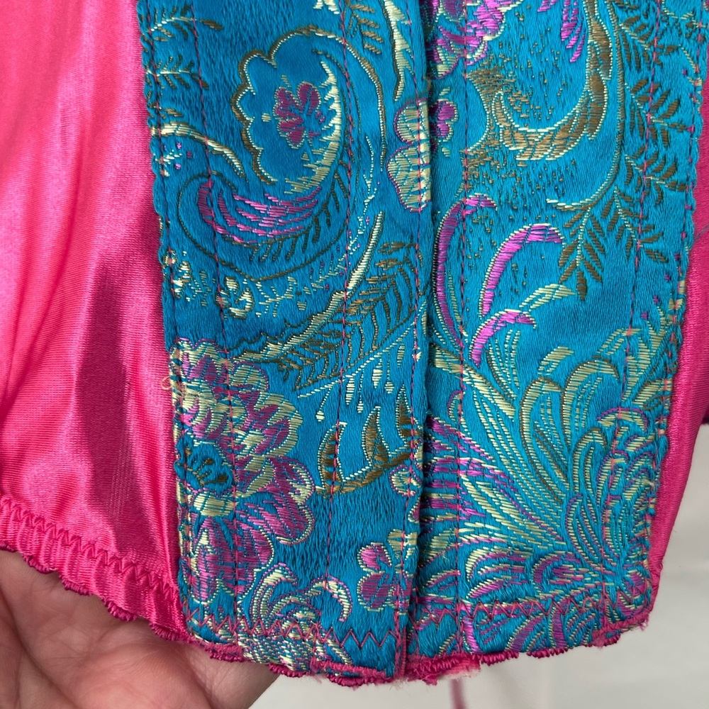 Vibrant Pink and Blue Floral corset - Picture 10 of 11